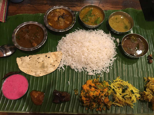 バナナリーフでインドカレーの画像