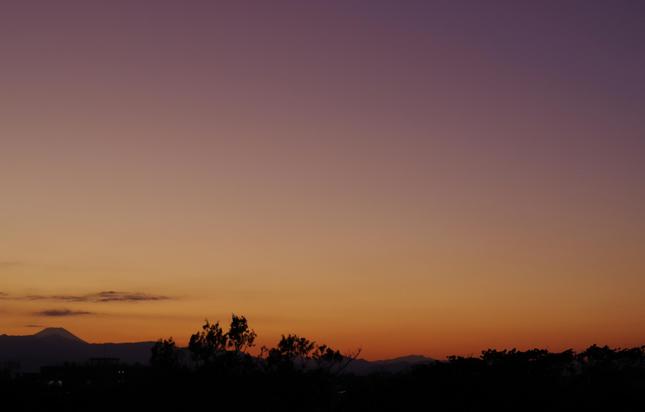 枡形山からの夕日