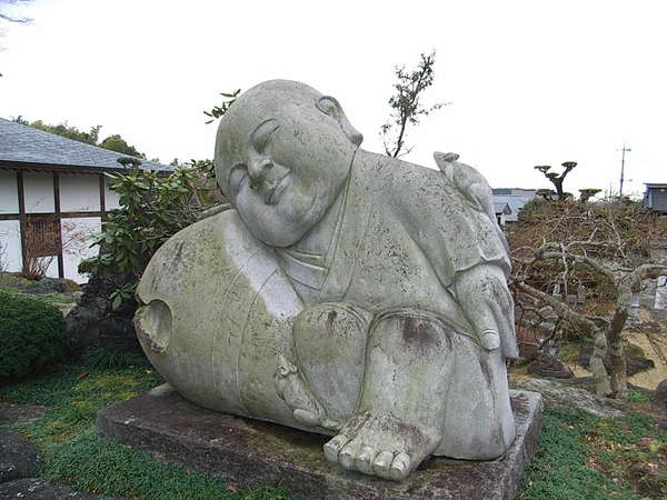 子年にネズミ小坊主像　参拝の画像