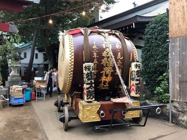大太鼓が街を練り歩きます！の画像