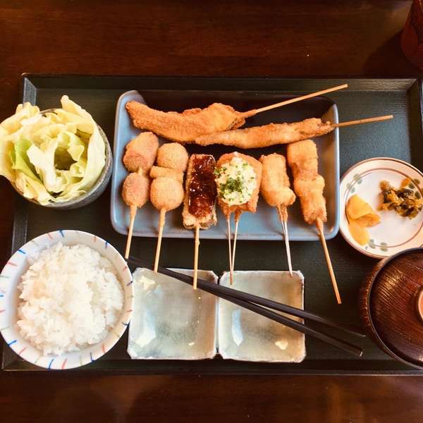 海老名の美味しい串揚げランチの画像