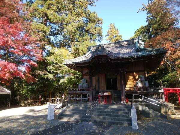 紅葉のお稲荷さんの画像