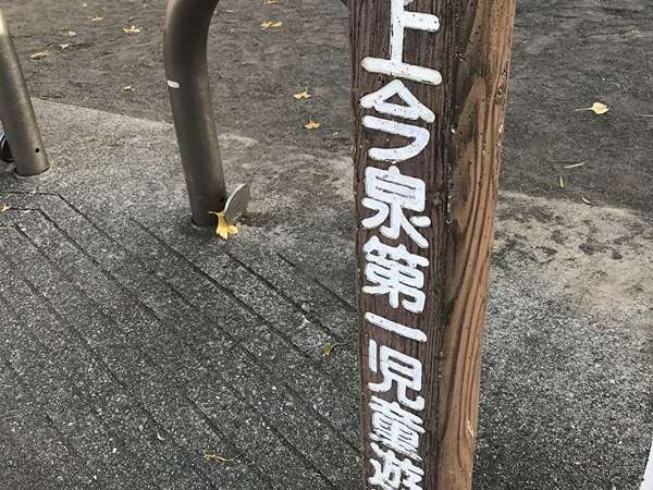 小田急電車が見える公園の画像