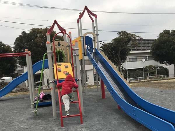 新しい遊具で遊ぼうの画像