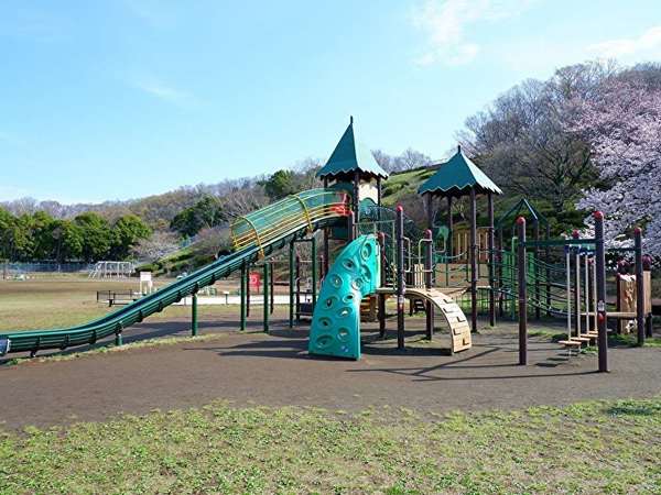 親子で楽しめる！大型遊具や滑り台のある公園の画像