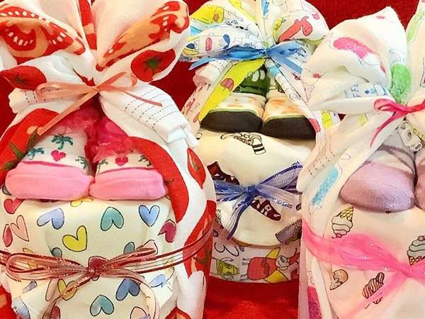 手作りオムツケーキもかわいい素敵な子供のためのお店の画像
