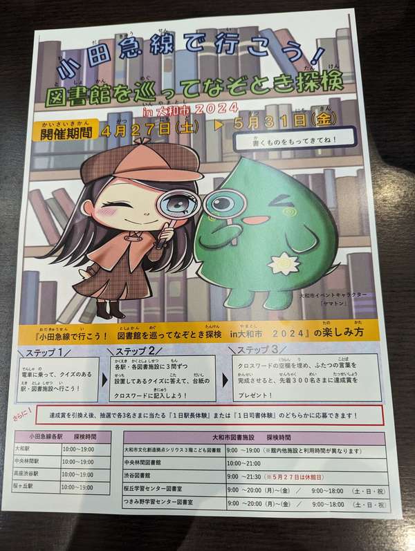 小田急線で行こう　図書館をめぐってなぞとき探検の画像