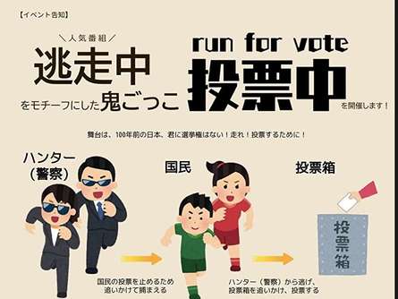 逃走中をモチーフにした投票中(鬼ごっこ)開催‼️