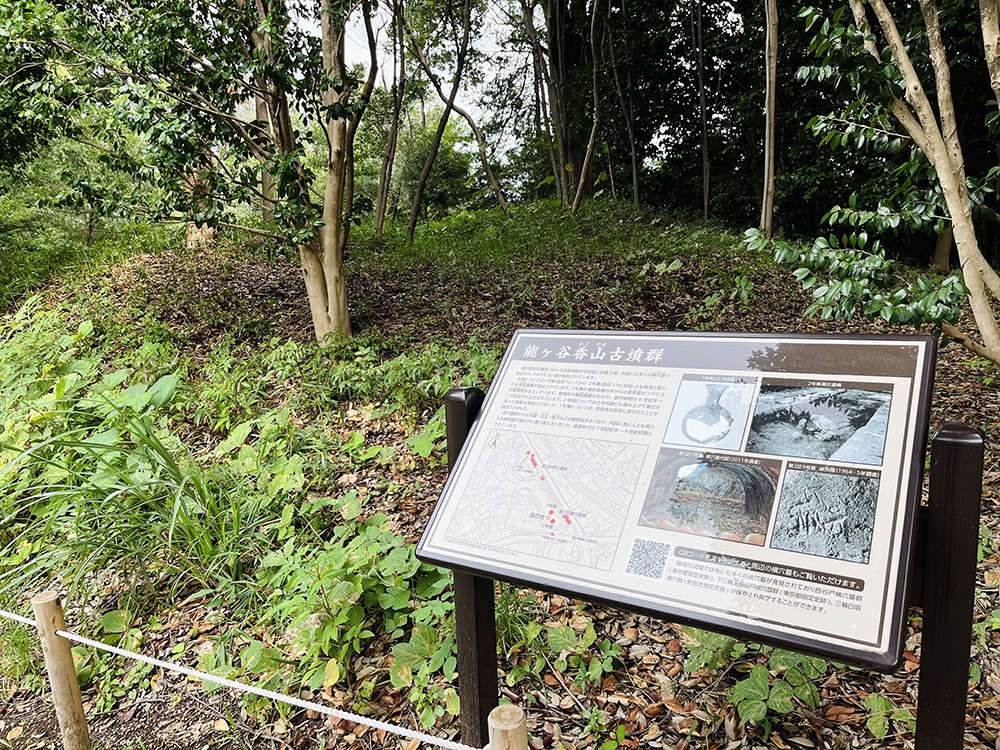 鶴川香山園の中にある「能ヶ谷香山古墳群」の一部