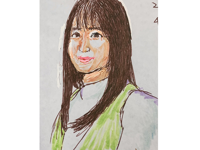 今日も桜が舞って小田急線と共に